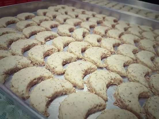 Golden brown Malaysian heritage coconut cookies arranged on plate